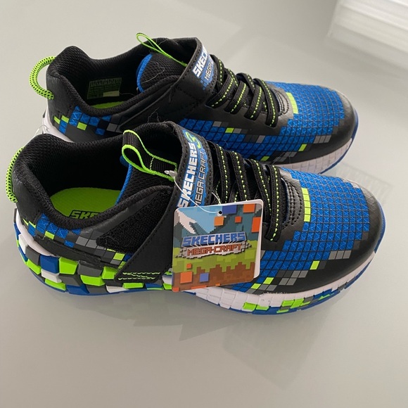 NWT Skechers boys Minecraft Megacraft sneakers size 2.5 - Picture 3 of 8
